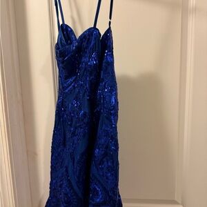 Stunning Blue Sequin Dress